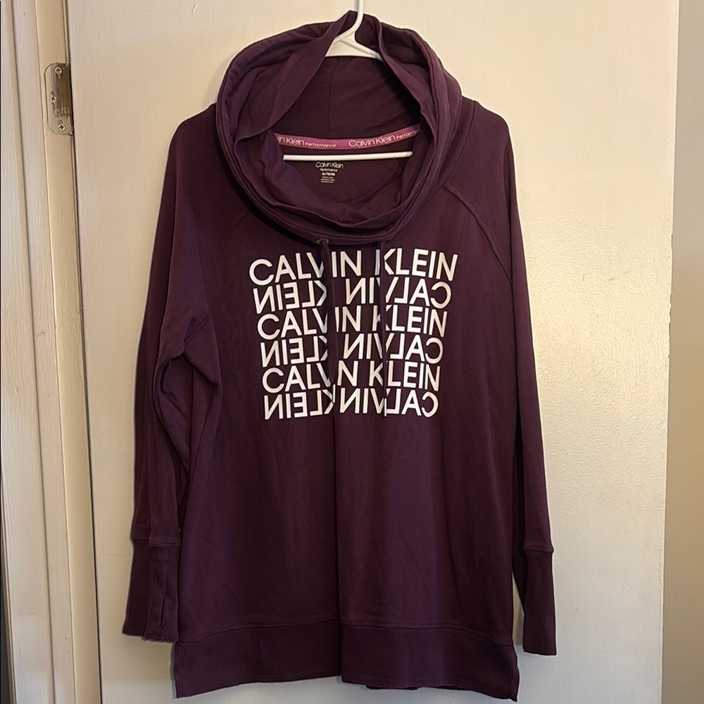 Calvin Klein Purple Women's Cowl Neck Sweatshirt